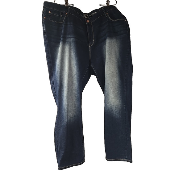 Signature by Levis Curvy Straight Womens Jeans Dark Wash Mid Rise Size 26 Short - Picture 2 of 14